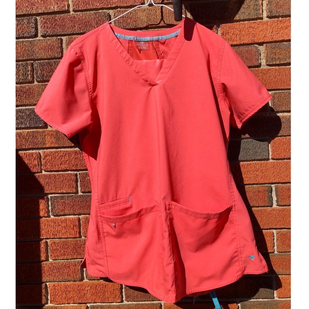 Coral Med Couture Scrub Set